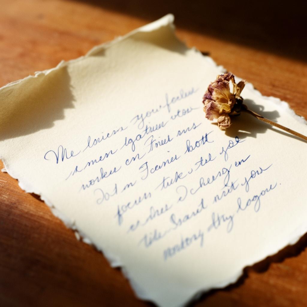 A handwritten note